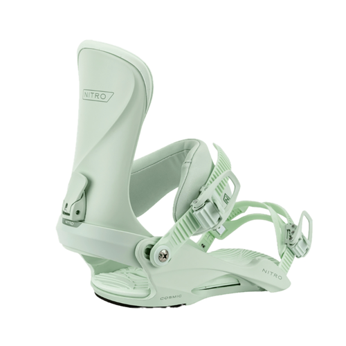 Vist Large View of Product Image Which is New Nitro Cosmic 2026 Snowboard Bindings Mint- Size S/M