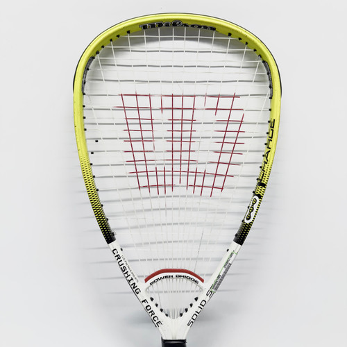 Vist Large View of Product Image Which is Used Wilson CRUSHING FORCE CHARGE Adult Racquetball Racquet White Unknown