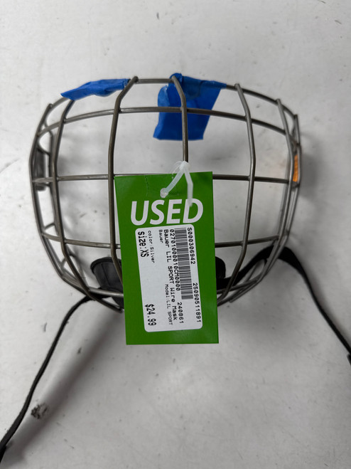 Vist Large View of Product Image Which is Used Bauer LIL SPORT Hockey Wire Mask Silver XS