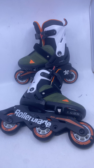 Vist Large View of Product Image Which is Used Rollerblade MICROBLADE Junior Rec Fitness Skates Black Adjustable