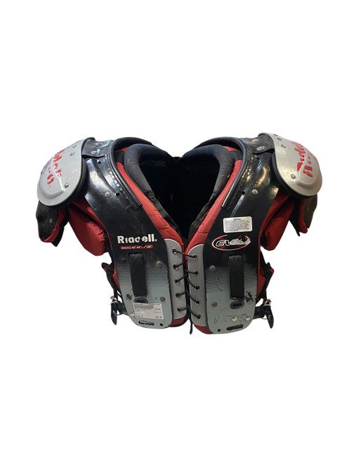 Vist Large View of Product Image Which is Used Riddell EVX FB Shoulder Pads Black LG