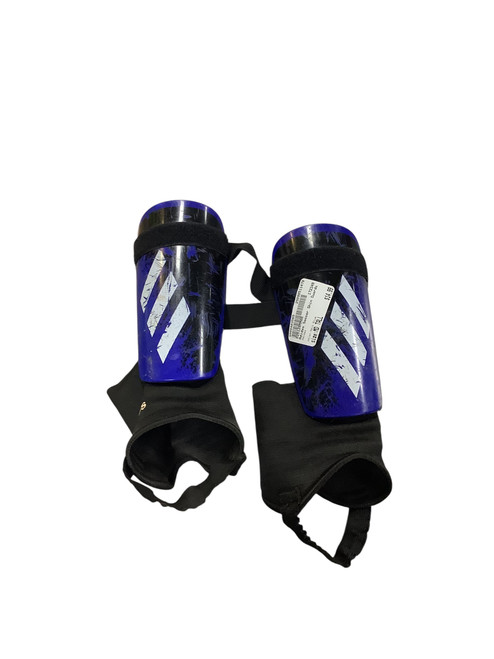 Vist Large View of Product Image Which is Used Adidas Soccer Shin Guards Youth Navy Blue MD Tall