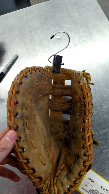 Vist Large View of Product Image Which is Used Rawlings RFM14 BB/SB First Base LH Throw Brown 14"