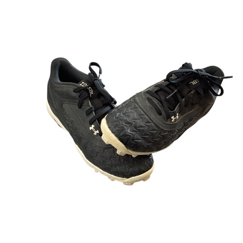 Vist Large View of Product Image Which is Used Under Armour BSBL CLEATS BB/SB Cleats Black Junior 03.5