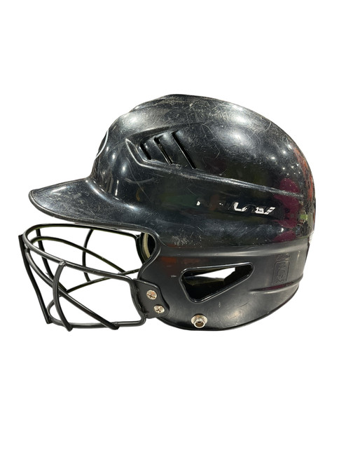 Vist Large View of Product Image Which is Used Rawlings BLK HELMET W MASK Batting Helmet w/Mask Black MD