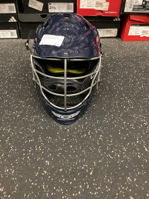 Vist Large View of Product Image Which is Used Cascade CSR Lacrosse Helmet Navy Blue One Size