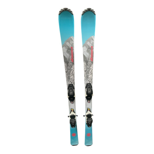 Vist Large View of Product Image Which is Used Nordica TEAM G Girls DH Ski/Binding Carolina Blue 140 cm