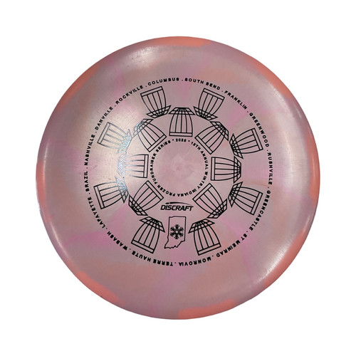 Vist Large View of Product Image Which is Discraft INDIANA ANNUAL WINTRY EVENT Disc Golf Mid Range Pink