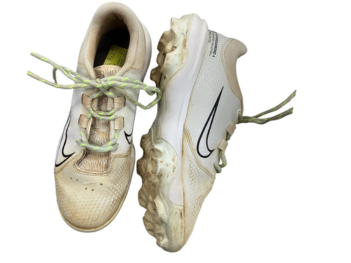Vist Large View of Product Image Which is Used Nike HYPERDIAMOND 4 BB/SB Cleats White Senior 7.5