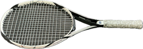 Vist Large View of Product Image Which is Used Wilson K FACTOR Adult Tennis Racquet Black 4 1/2"