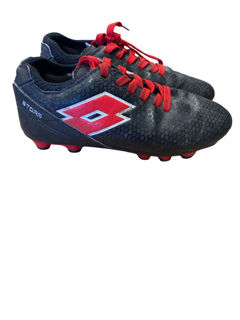 Vist Large View of Product Image Which is Used Lotto Soccer Cleats Black Junior 04