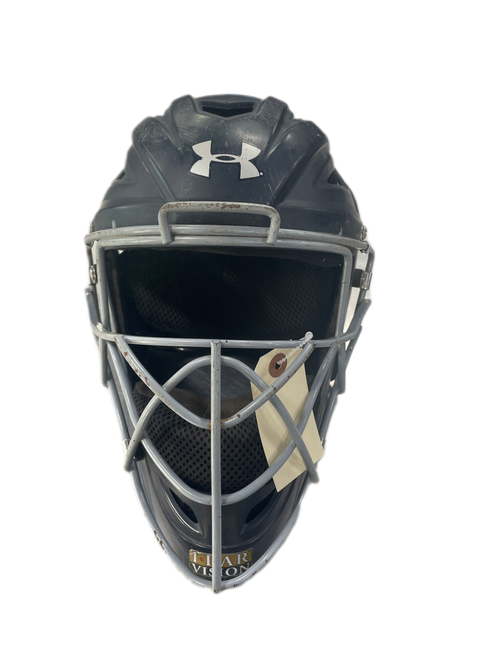 Vist Large View of Product Image Which is Used Under Armour IBAR VISION Catchers Helmet w/Mask Navy Blue MD