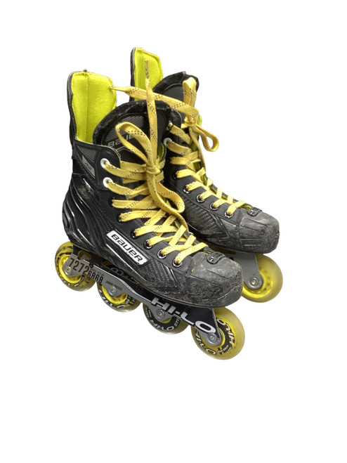 Vist Large View of Product Image Which is Used Bauer Roller Hockey Skates Black Youth 06.0