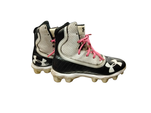 Vist Large View of Product Image Which is Used Under Armour HIGHLIGHT Jr FB Cleats Black Junior 03.5