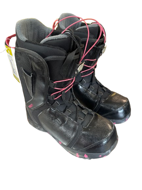 Vist Large View of Product Image Which is Used Sims OMEN Womens Snowboard Boots Black And Pink Senior 10