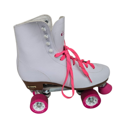 Vist Large View of Product Image Which is Used Chicago QUAD Senior Roller Quad Skates White Senior 11