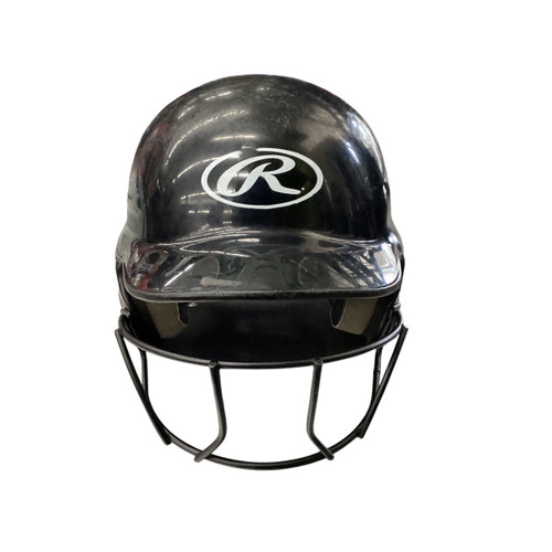 Vist Large View of Product Image Which is Used Rawlings BB HELMET Batting Helmet w/Mask Black MD