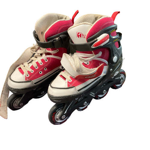 Vist Large View of Product Image Which is Used HARSH Junior Rec Fitness Skates Red Adjustable