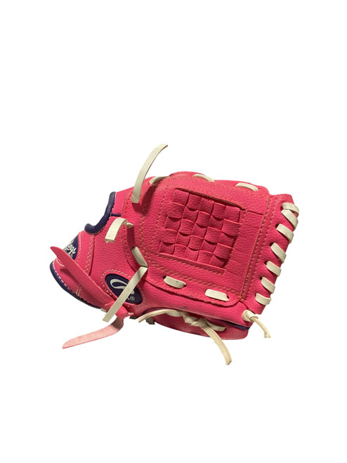 Vist Large View of Product Image Which is Used Rawlings PLAYER SERIES BB/SB Glove RH Throw Pink 9"