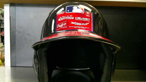 Vist Large View of Product Image Which is Used Rawlings CFAB11 Batting Helmet No Mask Black LG