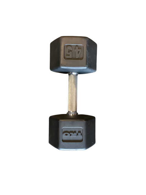 Used TKO Hex Dumbbell (Each) 45 lb 11884-S000052536 Vist Large View of Product Image Which is Used TKO Hex Dumbbell (Each) 45 lb