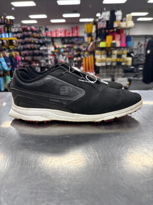 Vist Large View of Product Image Which is Used Foot Joy Mens Golf Shoes Black Senior 9.5