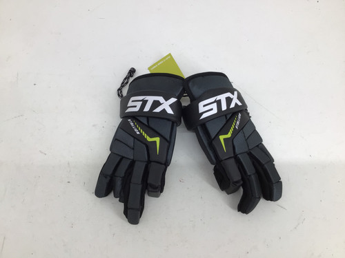Vist Large View of Product Image Which is Used STX STALLION 200 JR LG LACROSSE GLOVES Lacrosse Gloves Junior Black LG