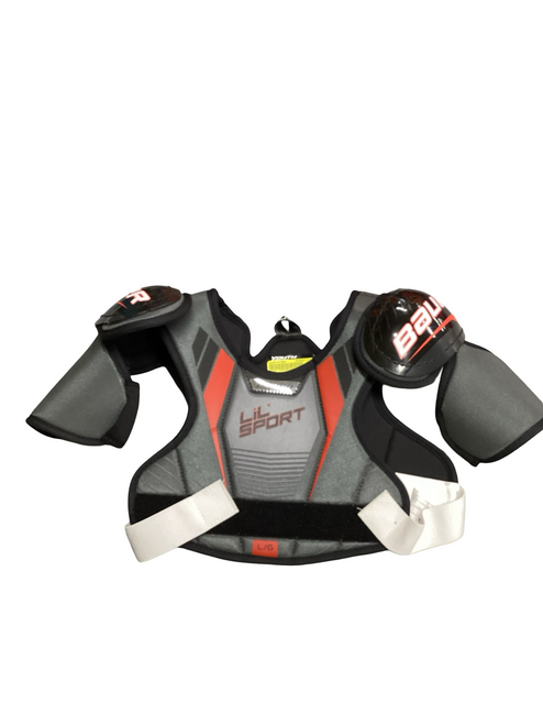 Vist Large View of Product Image Which is Used Bauer LIL SPORT Junior Shoulder Pads LG