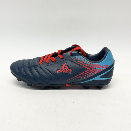 Vist Large View of Product Image Which is Used Brava Soccer Cleats Navy Blue And Carolina Blue Junior 03