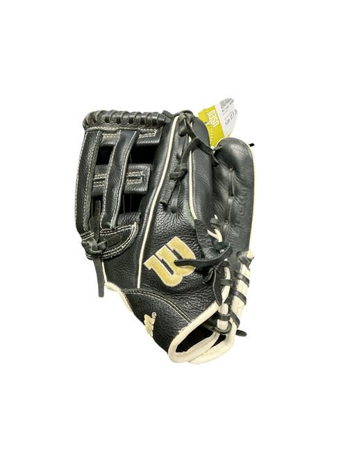 Vist Large View of Product Image Which is Used Wilson AO5RB823106 BB/SB Glove RH Throw Black 10 1/2"