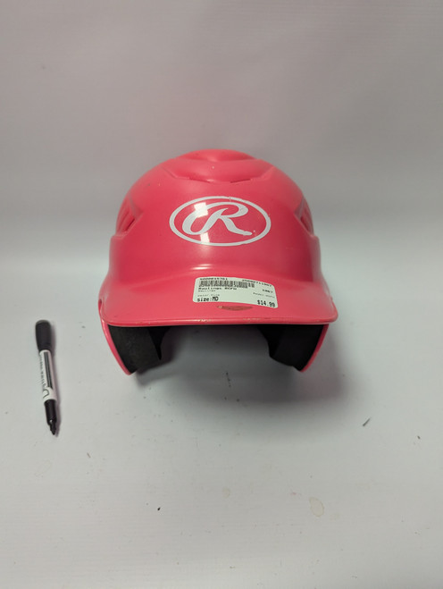 Vist Large View of Product Image Which is Used Rawlings RCFH Batting Helmet No Mask Pink MD