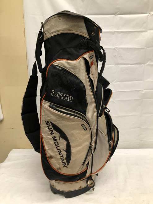 Vist Large View of Product Image Which is Used Sun Mtn 14 WAY CART BAG Mens Cart Bag Orange