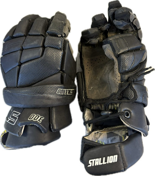 Vist Large View of Product Image Which is Used STX STALLION 300 Lacrosse Gloves Mens Black 13"