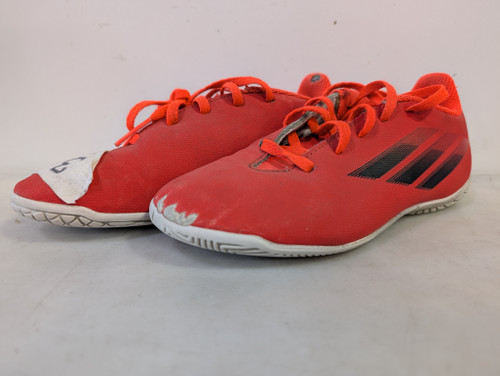 Vist Large View of Product Image Which is Used Adidas Soccer Indoor Shoes Red Junior 03