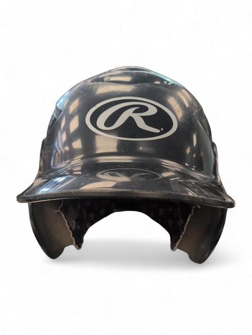 Vist Large View of Product Image Which is Used Rawlings BLACK HELMET Batting Helmet No Mask Black MD