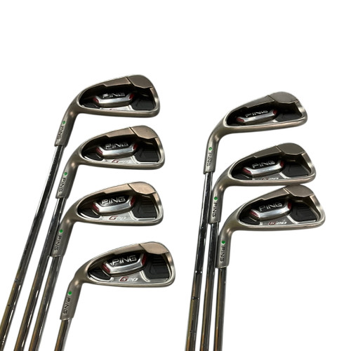 Vist Large View of Product Image Which is Used Ping G20 GREEN DOT LH Mens Iron Set LH 4I-PW