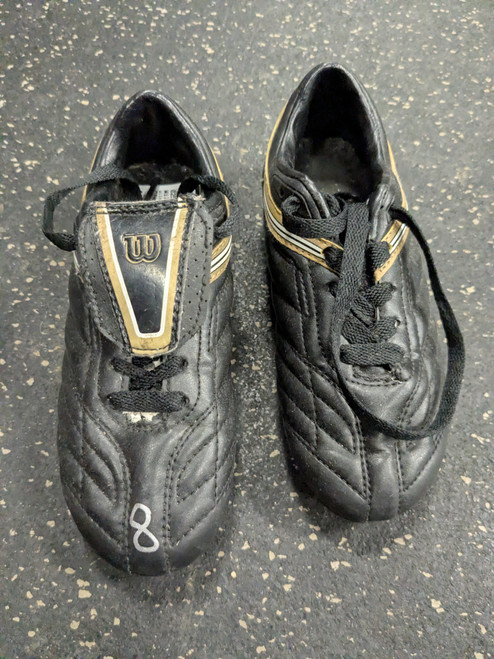 Vist Large View of Product Image Which is Used Wilson Soccer Cleats Black Youth 08.0