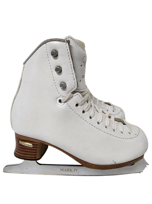 Vist Large View of Product Image Which is Used Jackson EVO Girls Figure Skates White Size 13.5 Wide