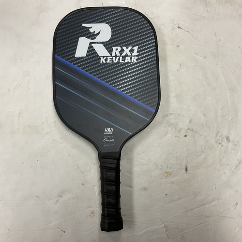Vist Large View of Product Image Which is Used RHINO RX1 KEVLAR Pickleball Paddle Black And Navy Blue