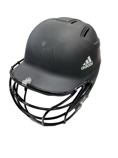 Vist Large View of Product Image Which is Used Adidas INCITE Batting Helmet w/Mask Black Fits all