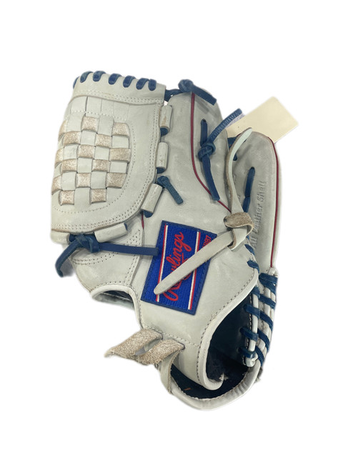 Vist Large View of Product Image Which is Used Rawlings GGEFP120WRS BB/SB Glove RH Throw White 12"