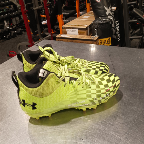 Vist Large View of Product Image Which is Used Under Armour LAX Cleats Boys Kelly green Junior 05