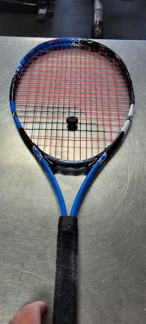Vist Large View of Product Image Which is Used Babolat BALL FIGHTER 25 Junior Tennis Racquet Navy Blue 25"