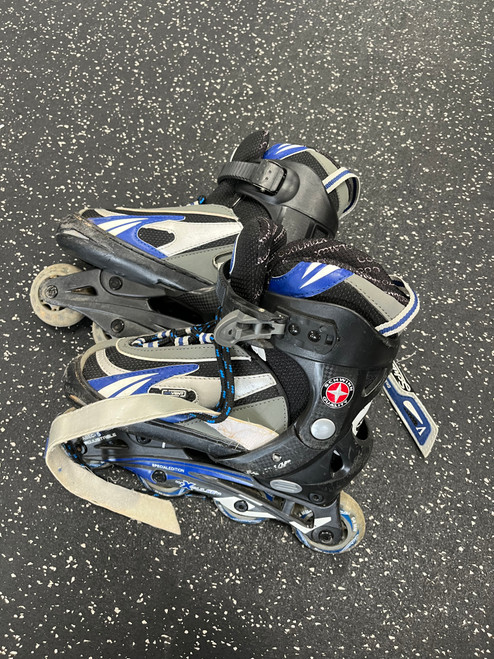 Vist Large View of Product Image Which is Used Schwinn INLINE SKATES Junior Roller Quad Skates Grey Adjustable