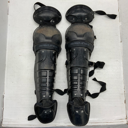 Vist Large View of Product Image Which is Used Rawlings LPGLY-B Catchers Leg Guards Black Youth