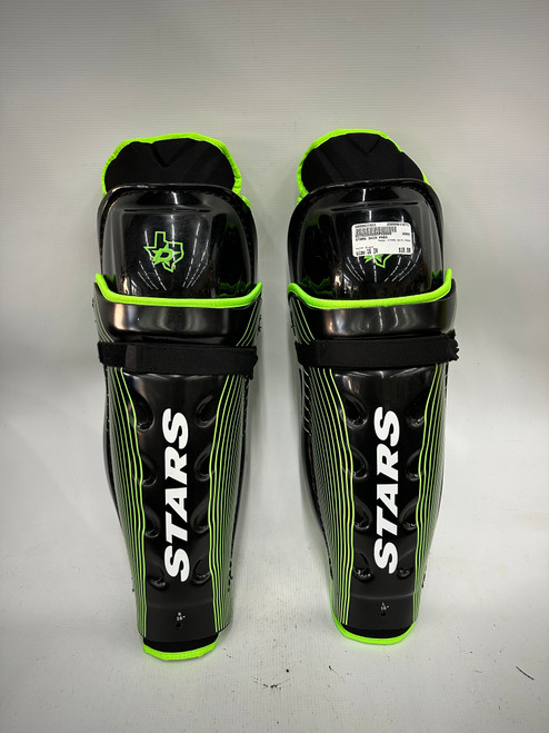 Vist Large View of Product Image Which is Used STARS SHIN PADS Senior Shin Guards Black 16"