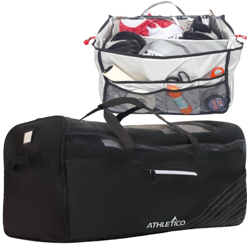 Vist Large View of Product Image Which is Used ATHLETICO HOCKEY DUFFLE BAG LG Jr Hockey Carry Black