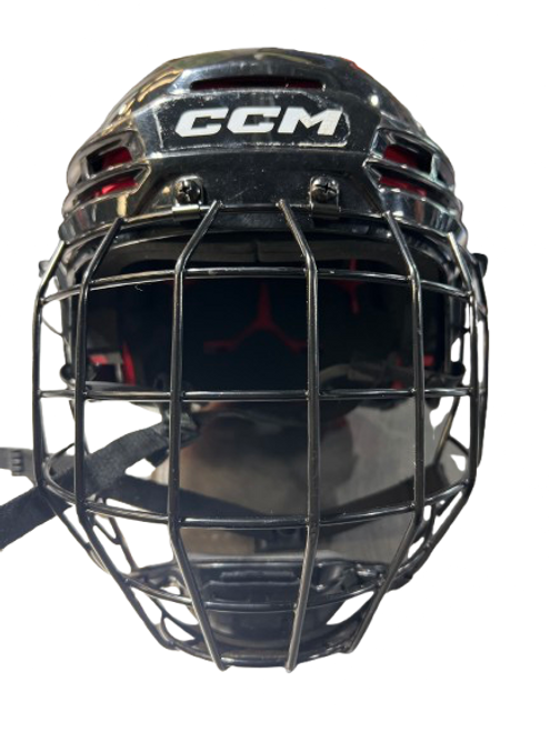 Vist Large View of Product Image Which is Used CCM CCM TACKS 70 HELMET/CAGE COMBO Helmet Cage Combo Black MD
