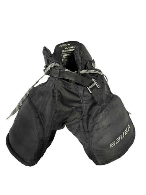 Vist Large View of Product Image Which is Used Bauer Junior Hockey Pants Black Small, front view