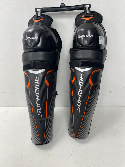 Vist Large View of Product Image Which is Used Bauer SUPREME ONE.4 Senior Shin Guards Black 17"